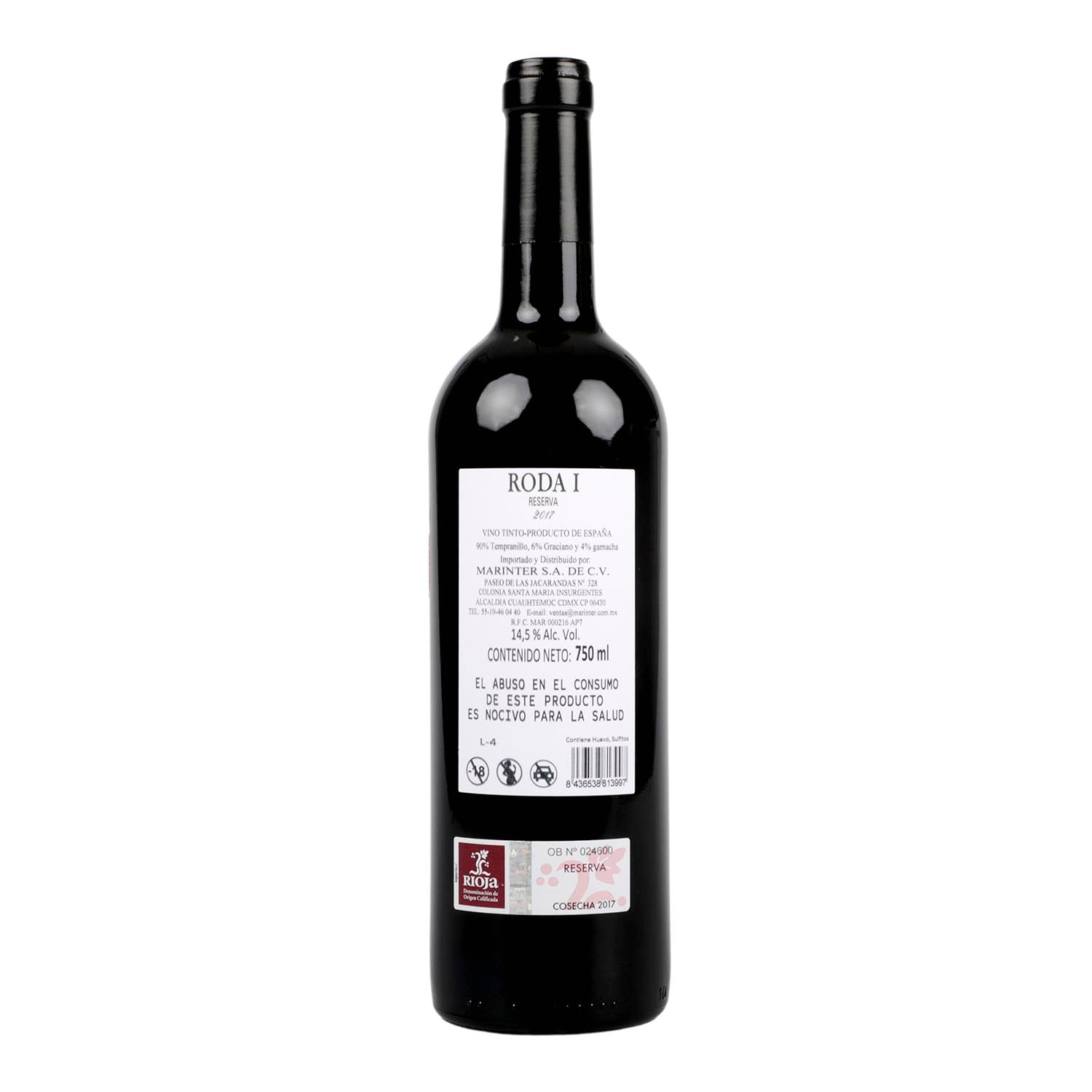 Vino Tinto Roda I Reserva 17 750 ml