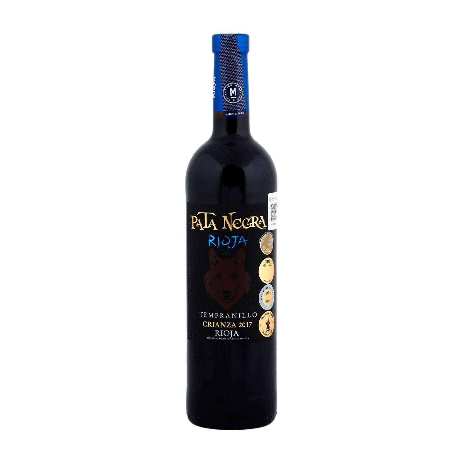 Vino Tinto Pata Negra Tempranillo Rioja Lobo de 750 ml