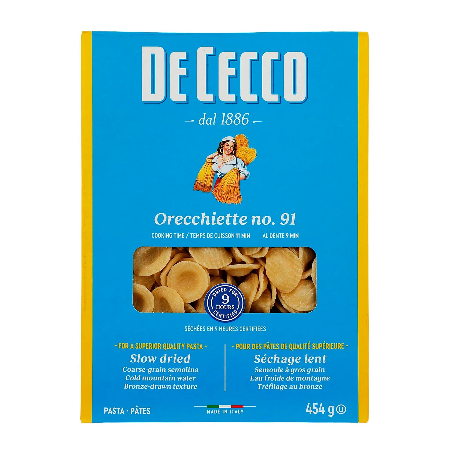 Pasta - De Cecco OrecchietteDe Semola - 454 g