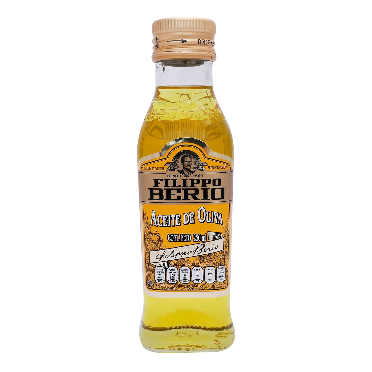 Aceite de Oliva - Filippo Berio 100% Puro - 250 ml