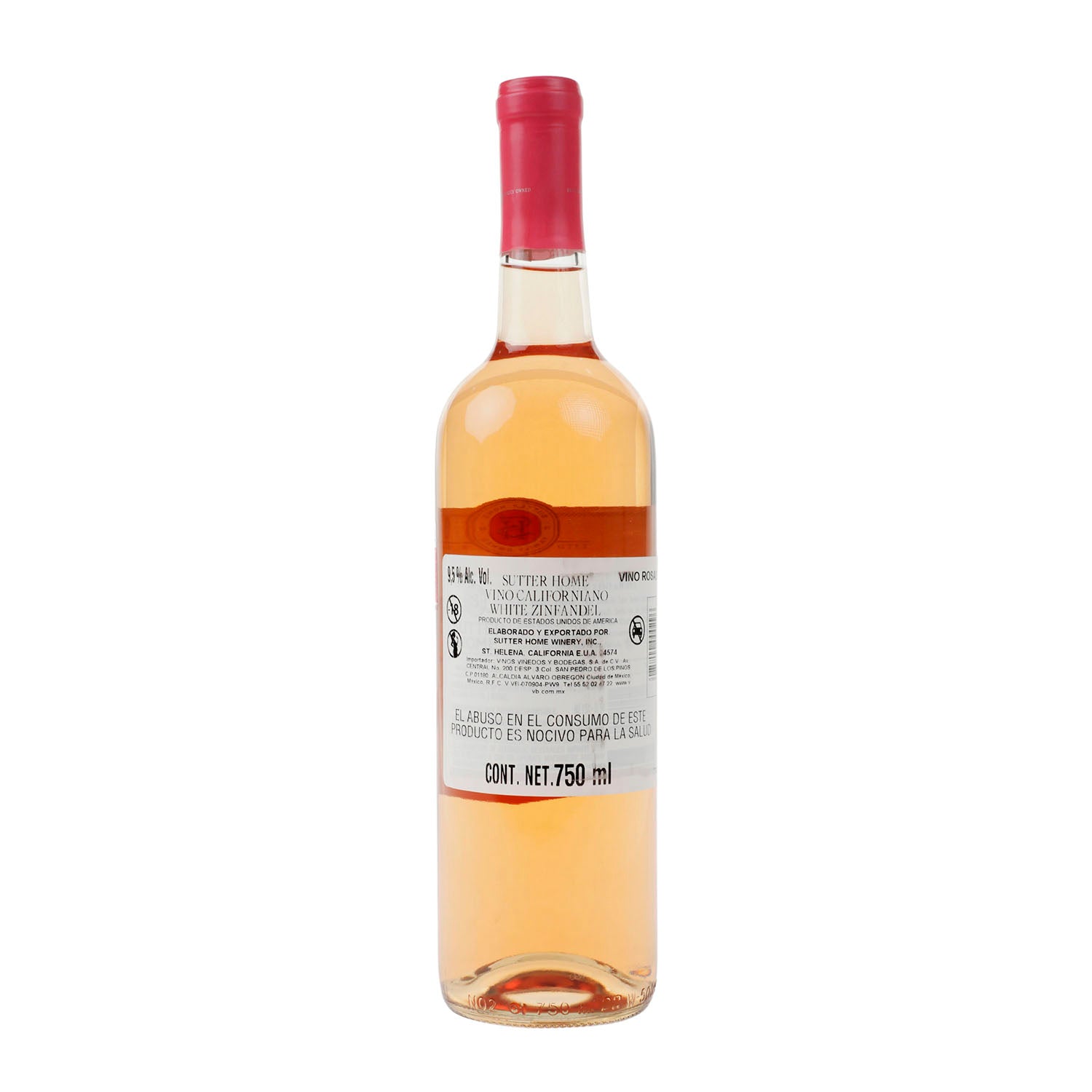 Vino Rosado Sutter Home Zinfandel de 750 ml