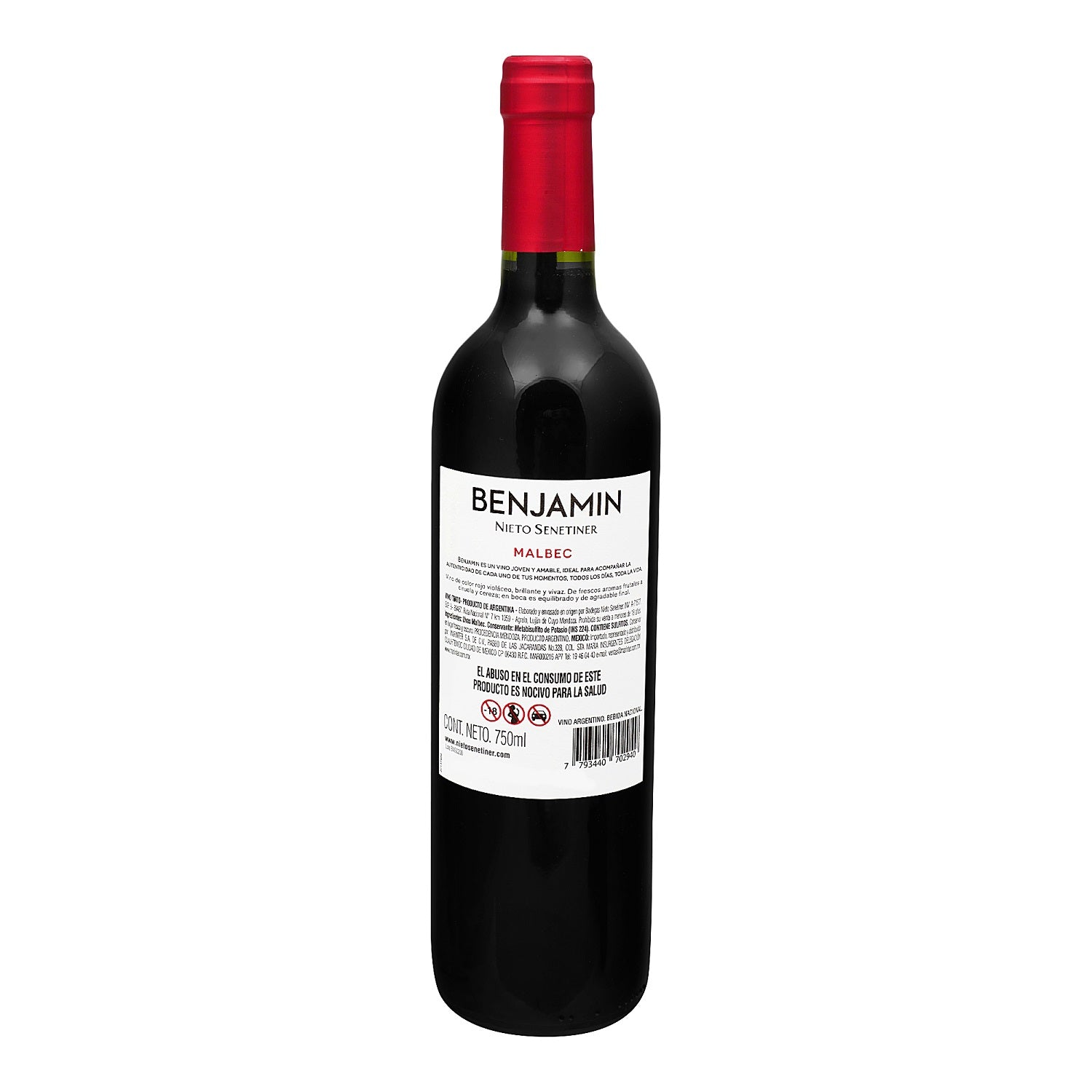 Vino tinto - Benjamin Nieto Senetiner Malbec - 750 ml