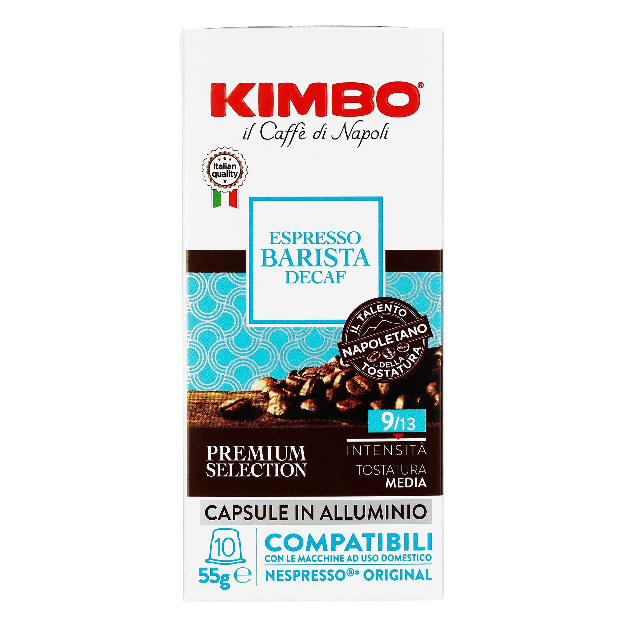 Cafe Kimbo Descafeinado Paquete con 10 Capsulas Nespresso 55 g