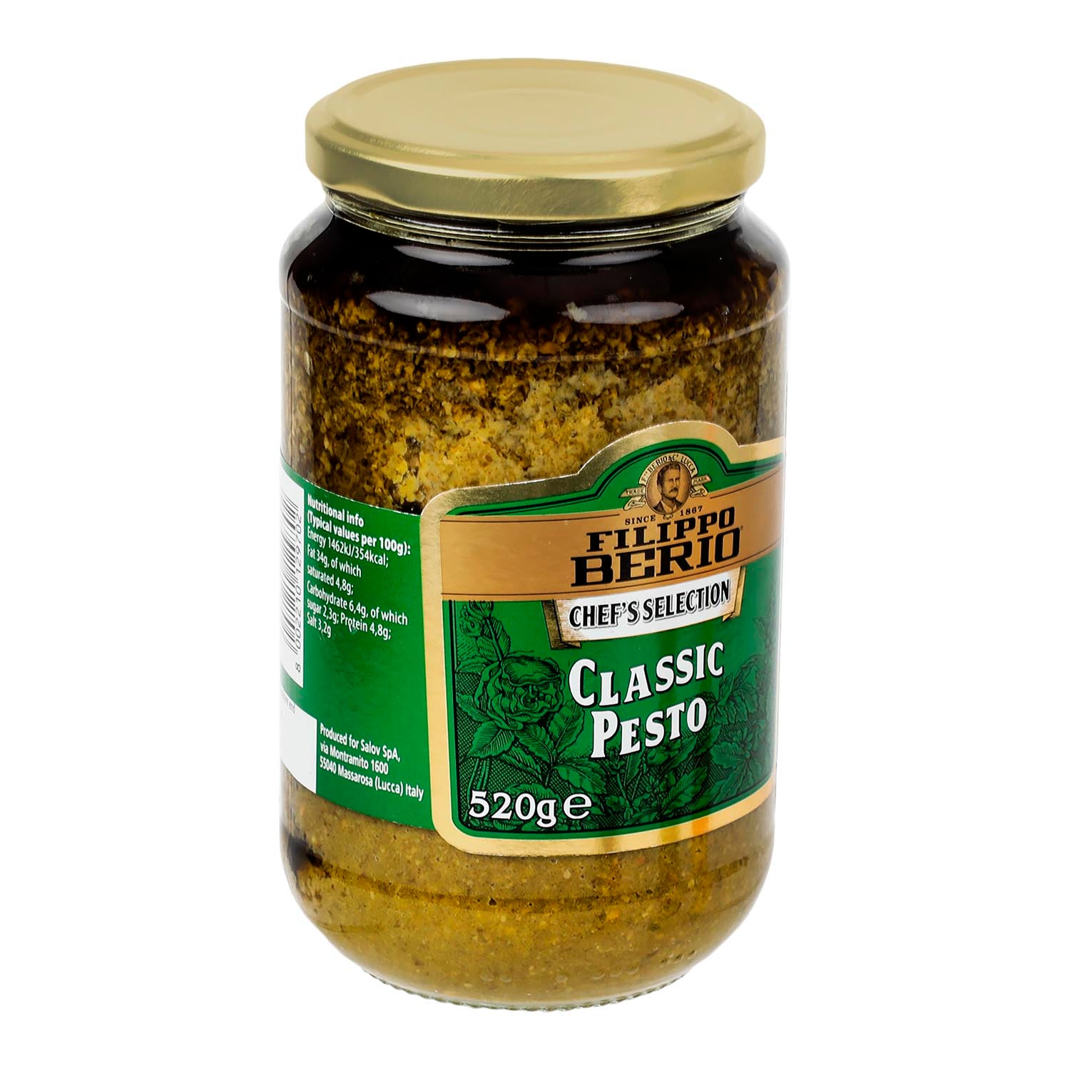 Salsa Pesto - Filippo Berio Clásico - 520 g