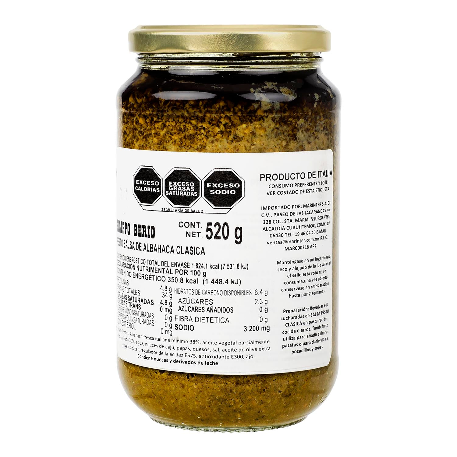 Salsa Pesto - Filippo Berio Clásico - 520 g