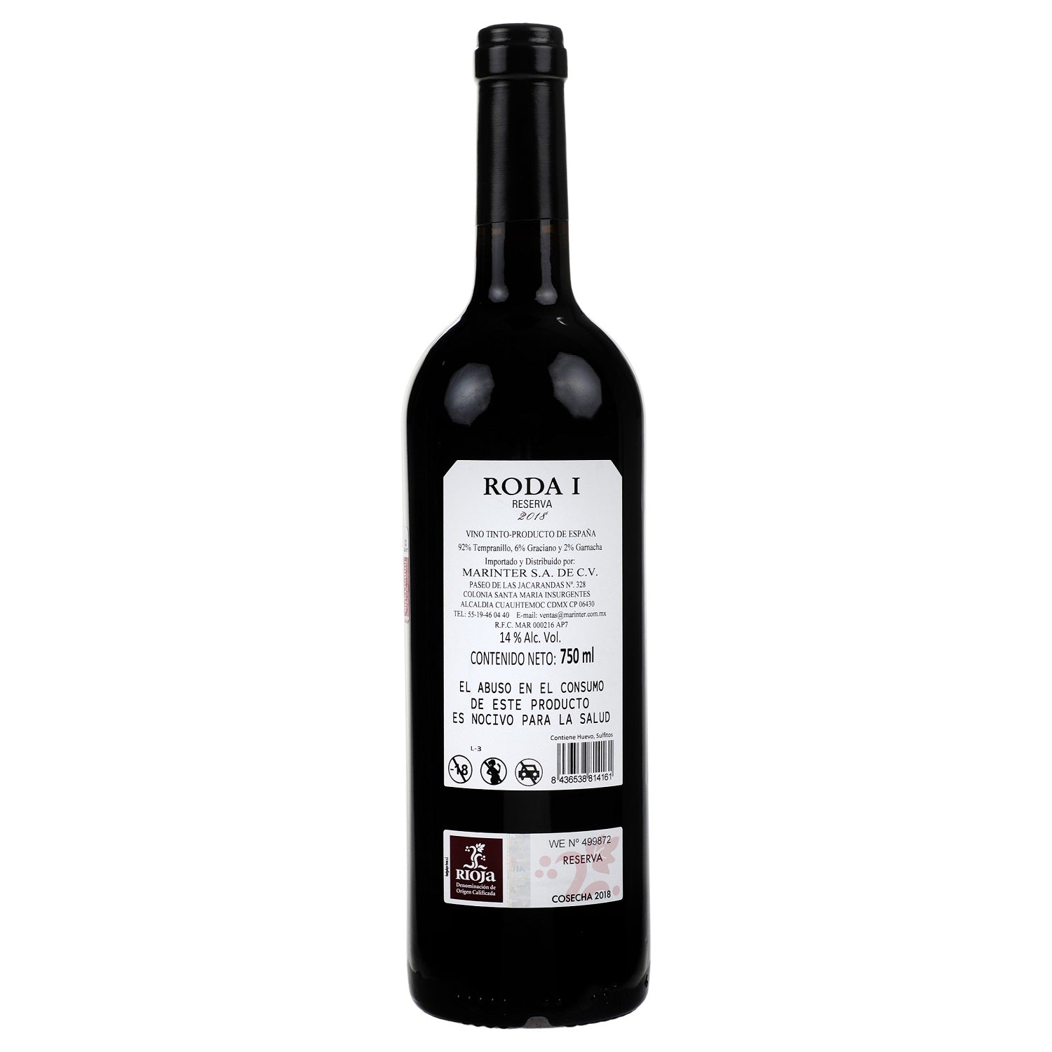 Vino Tinto Roda I Reserva 18 de 0750 ml