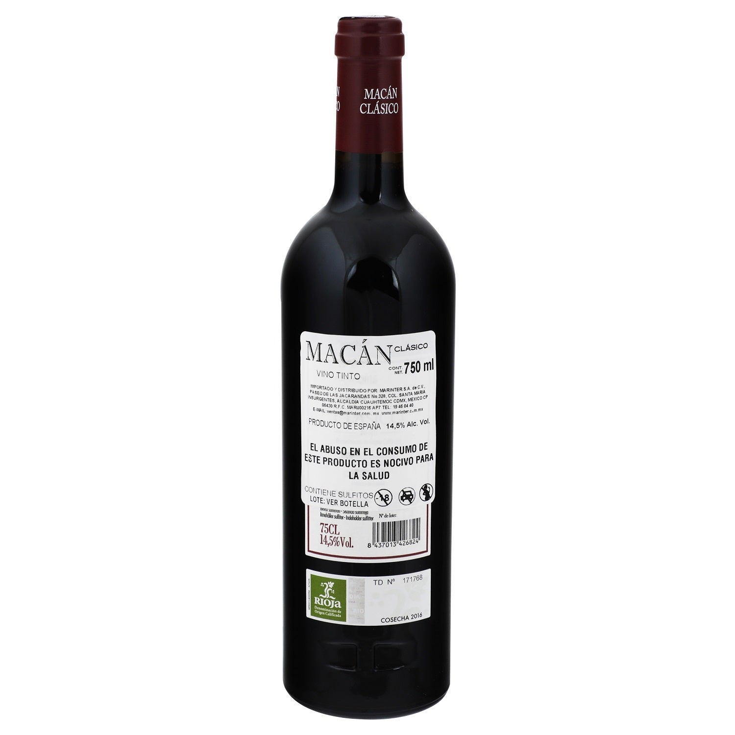 Vino Tinto - Macan Clasico 16 - 750 ml