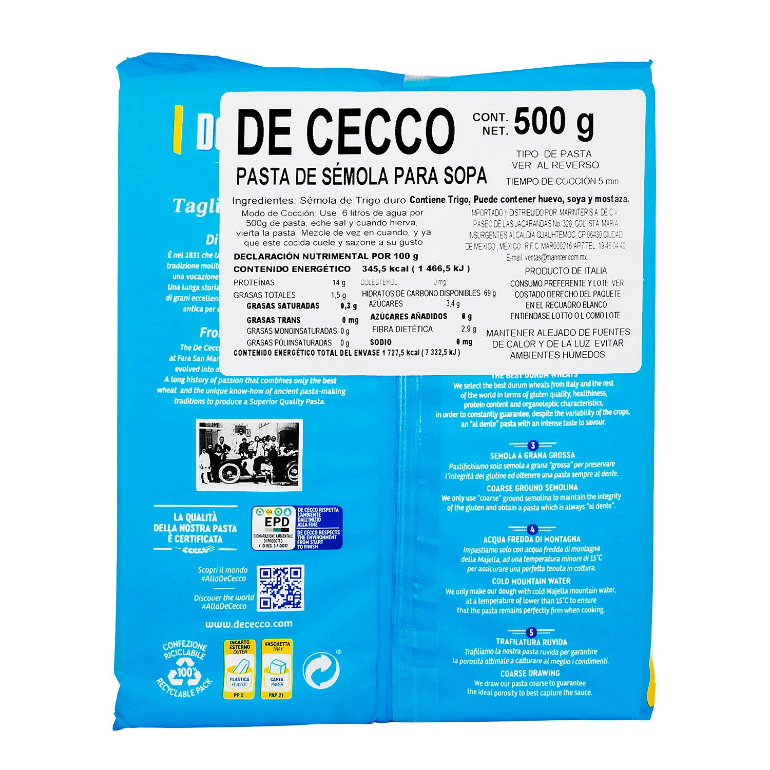 De Cecco - Pasta Nidi Tagliatelle - 500 g