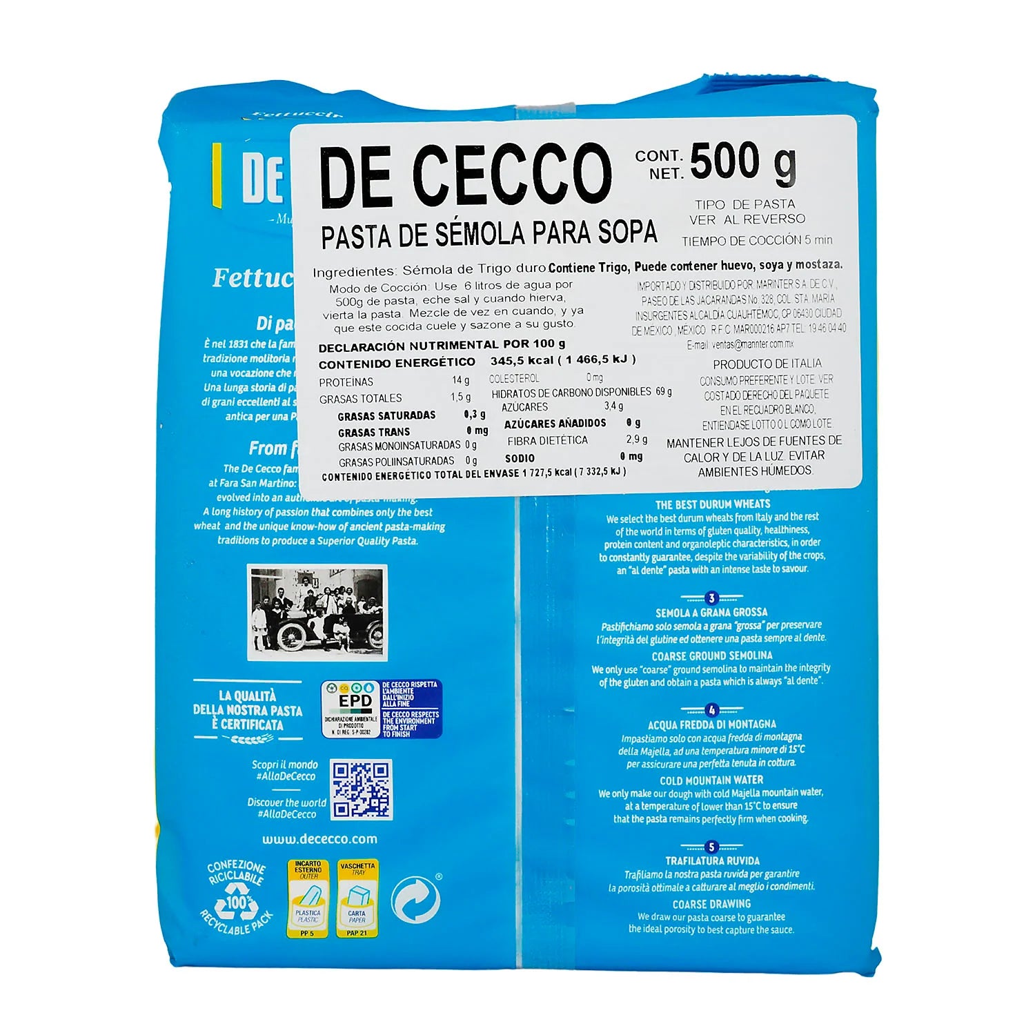 De Cecco - Pasta Niddi Fettuccine - 500 g