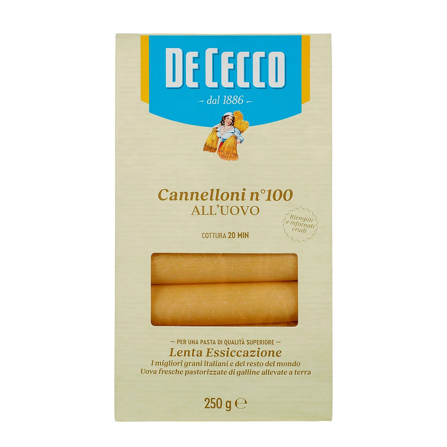 Pasta - De Cecco Canelloni Con Huevo - 250 gr