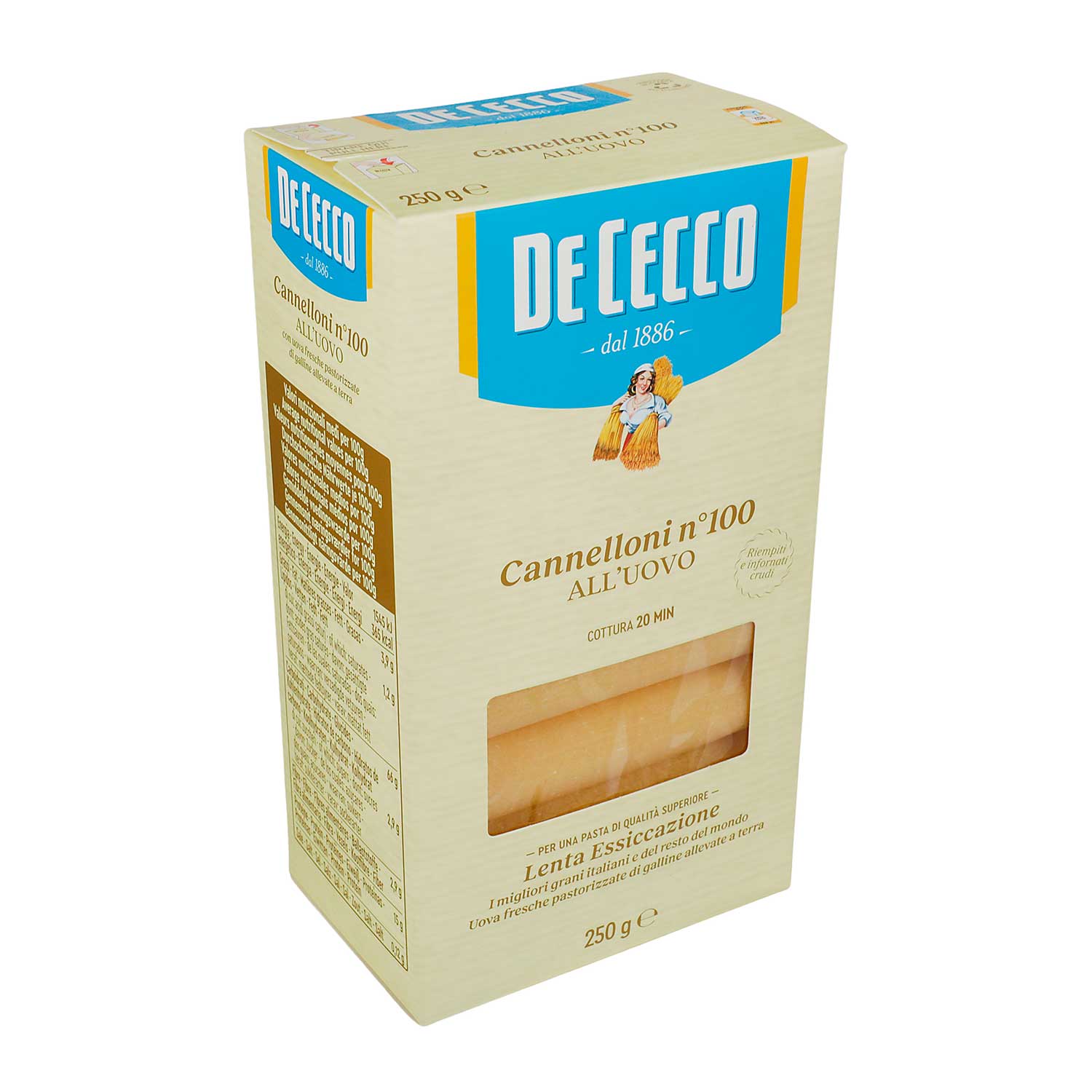 Pasta - De Cecco Canelloni Con Huevo - 250 gr