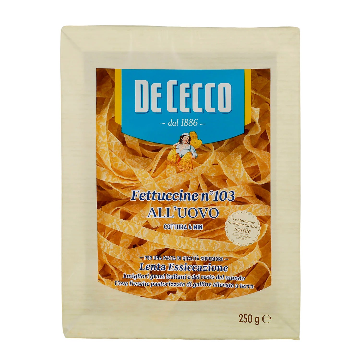 Pasta - De Cecco Fettuccine Con Huevo - 250 gr