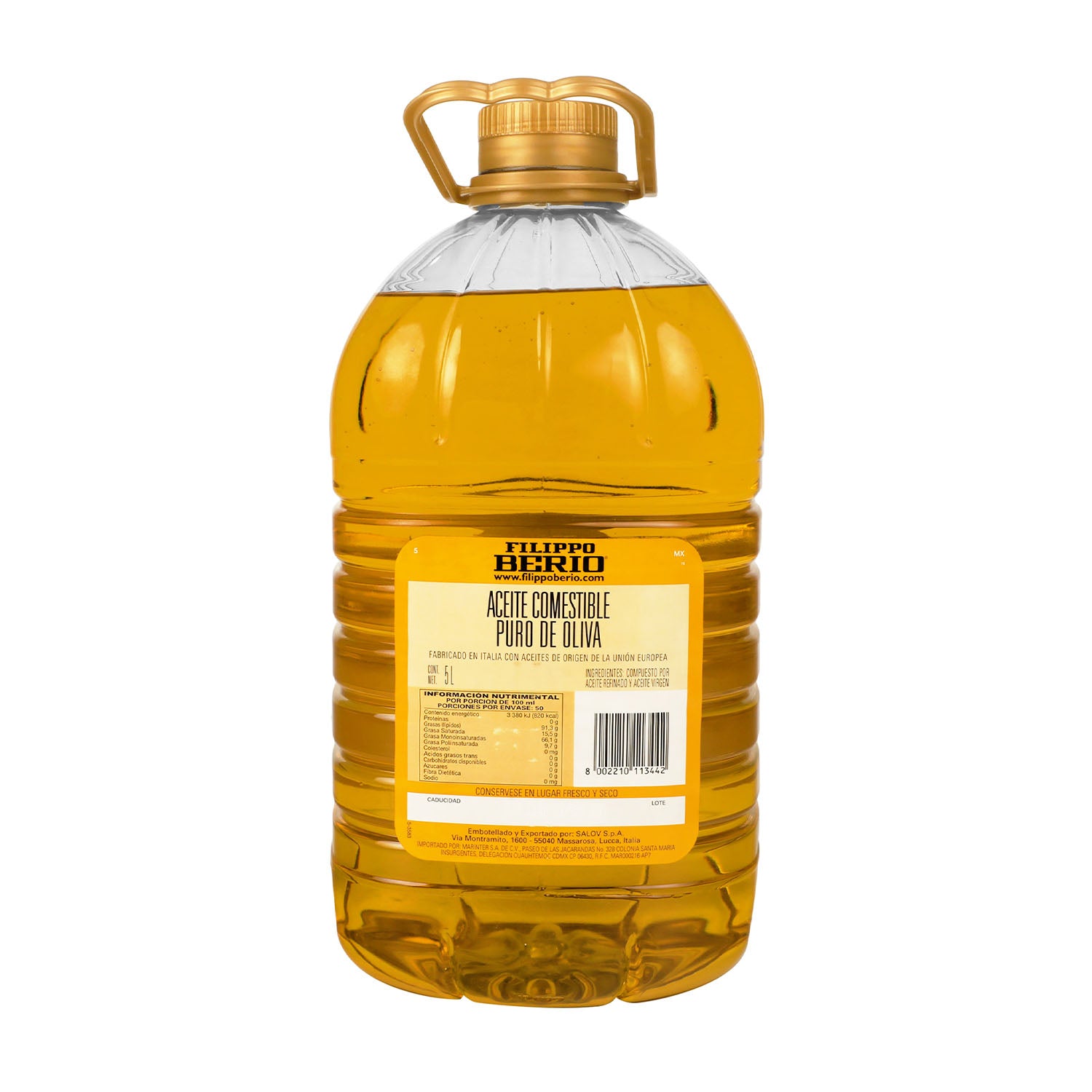 Aceite de Oliva - Filippo Berio 100% Puro -  5000 ml