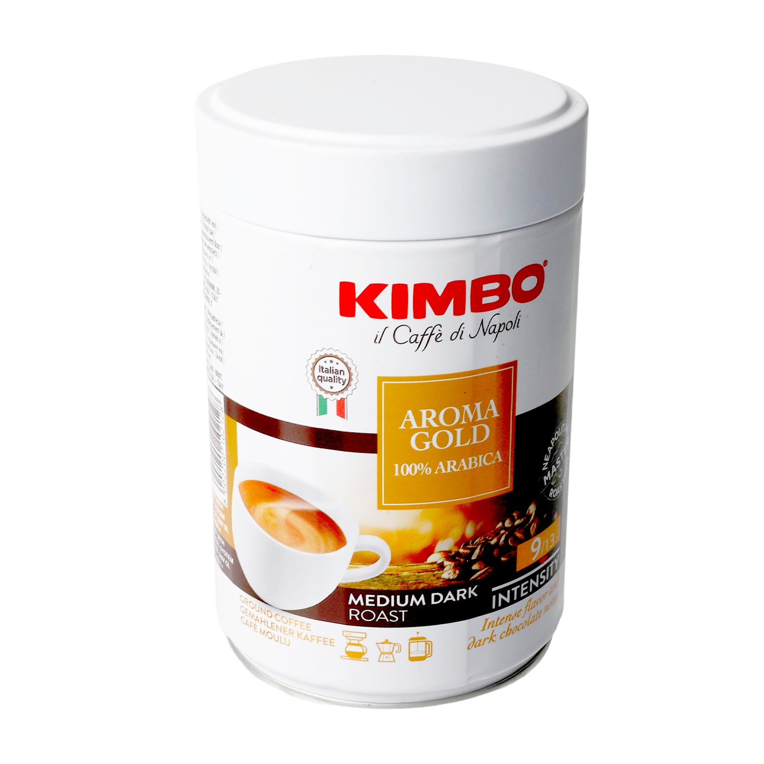 Cafe Kimbo Tostado y Molido Aroma Oro Lata de 250 g