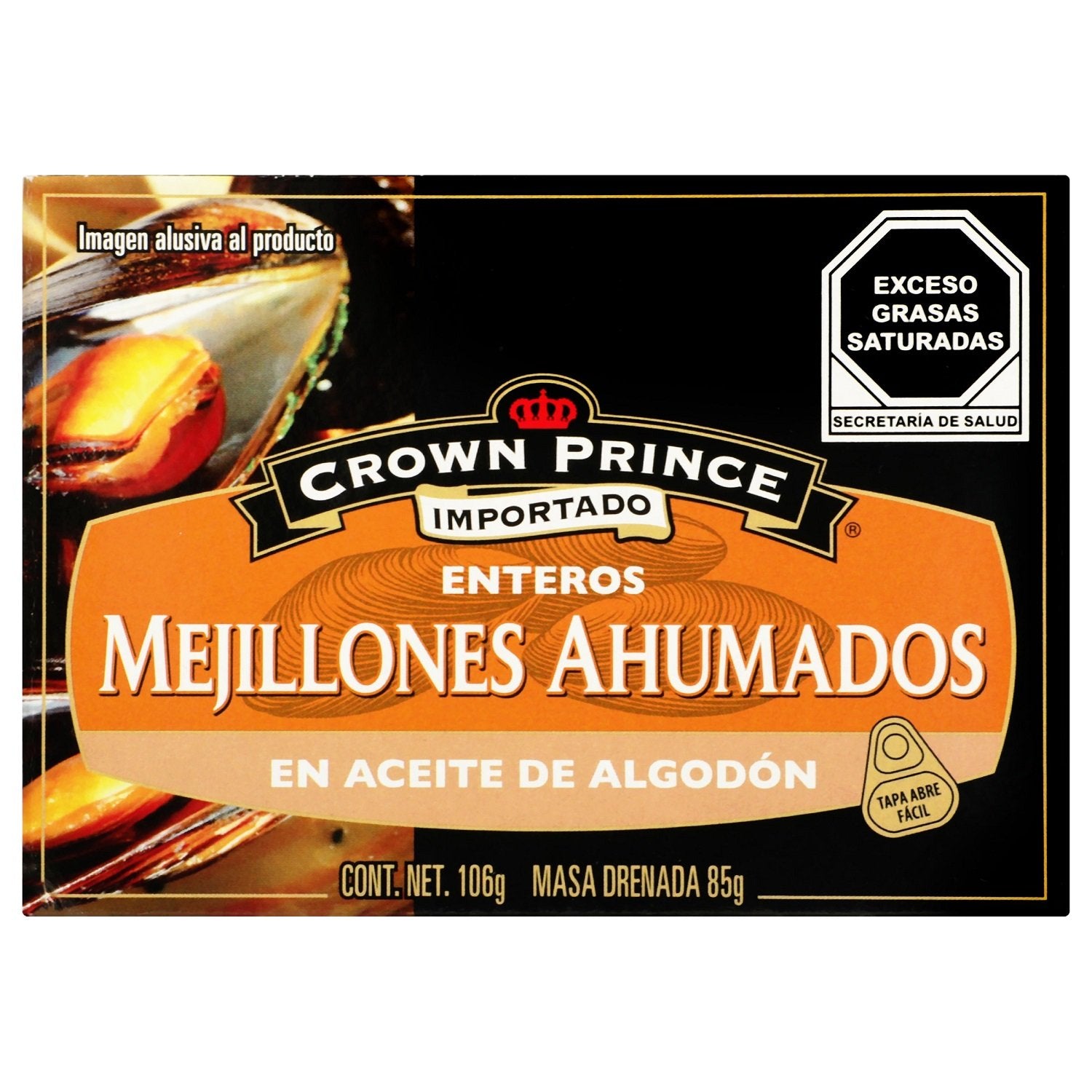 Crown Prince - Mejillones Ahumados Aceite de algodón - 106 gr