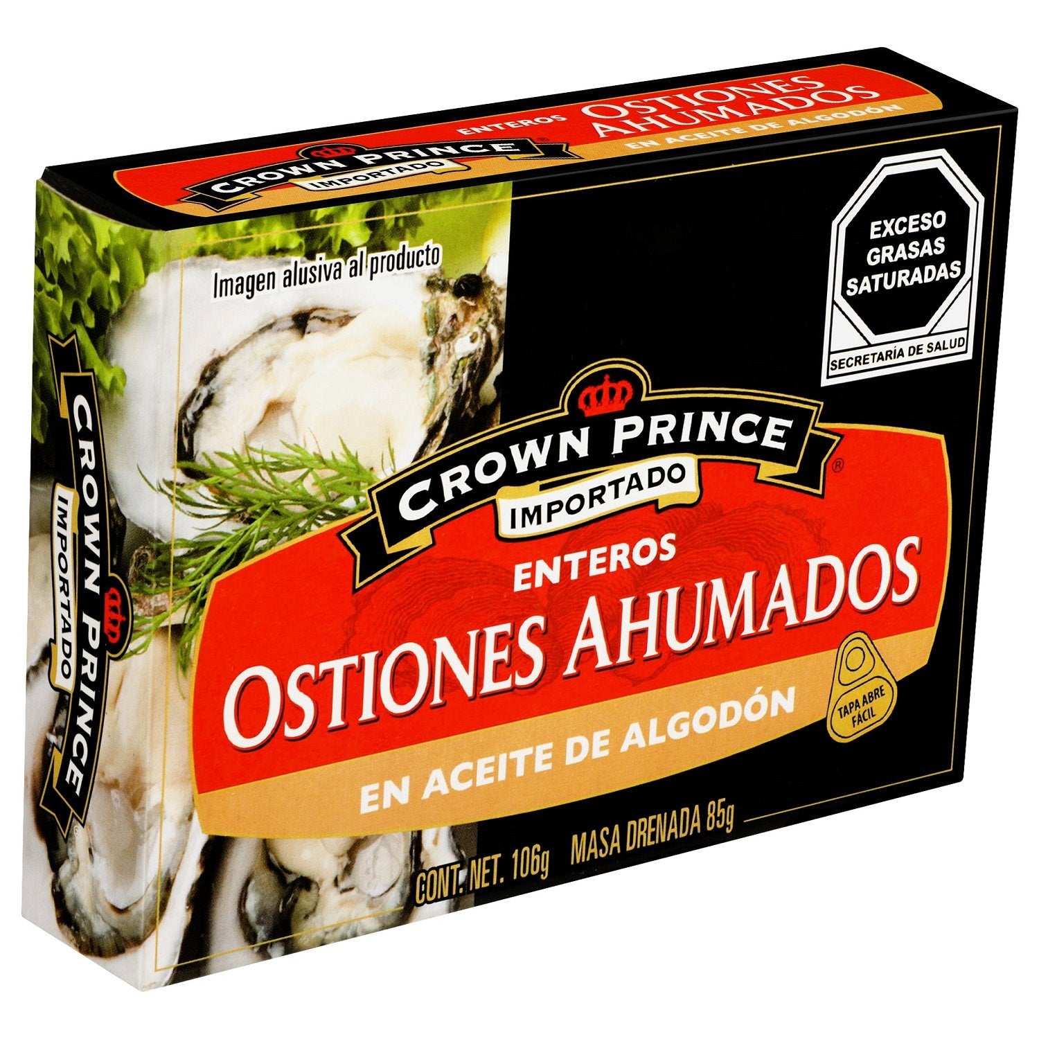 Crown Prince - Ostiones Ahumados en  Aceite - Algodón  106gr