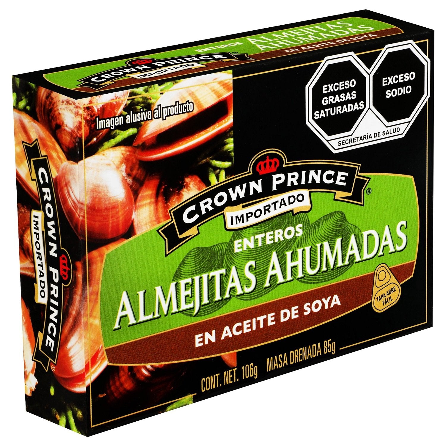 Crown Prince - Almejitas Ahumadas en Aceite de Soya - 106 gr
