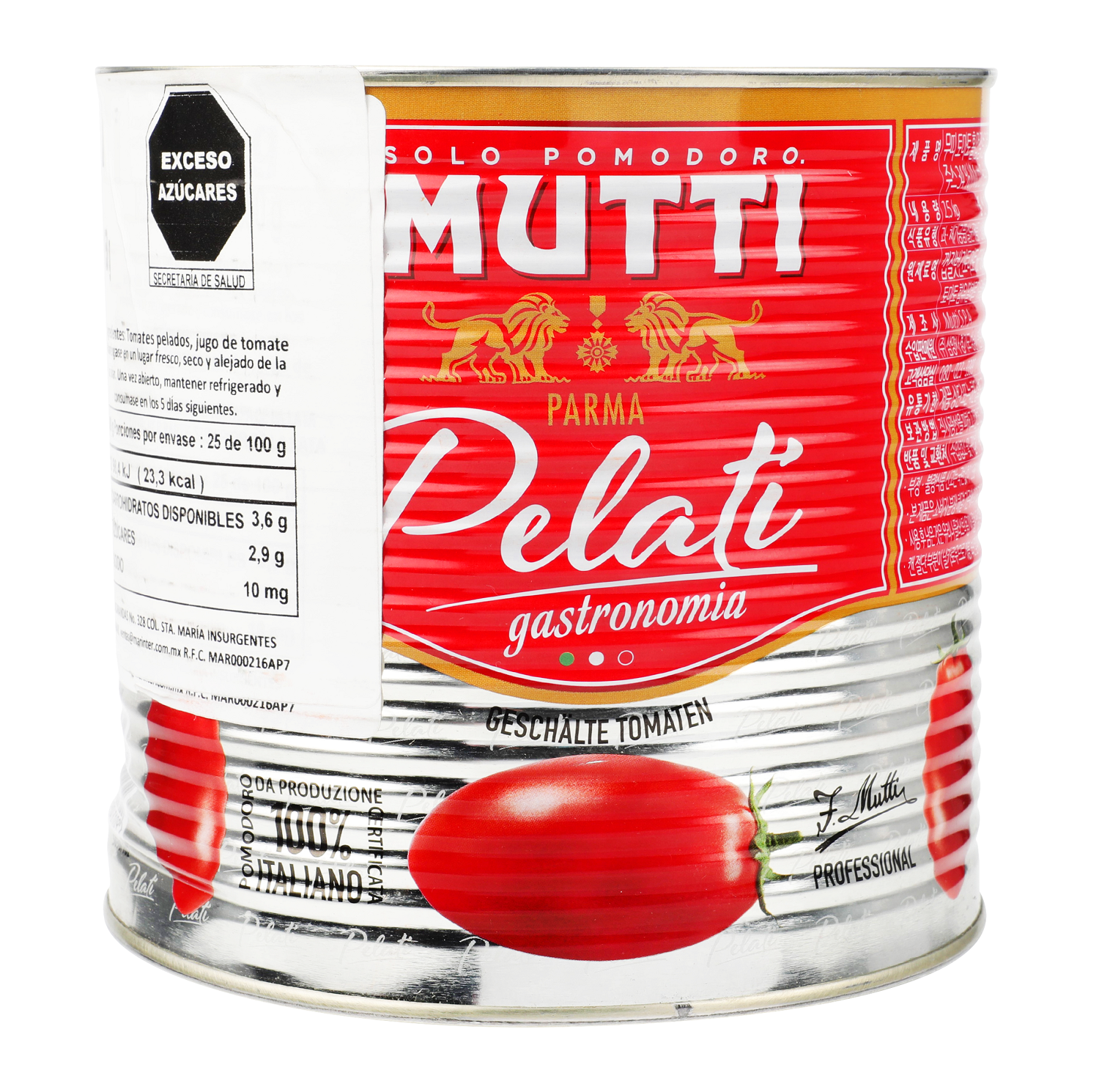 Mutti - Tomates Pelados de 2500 g - Italia
