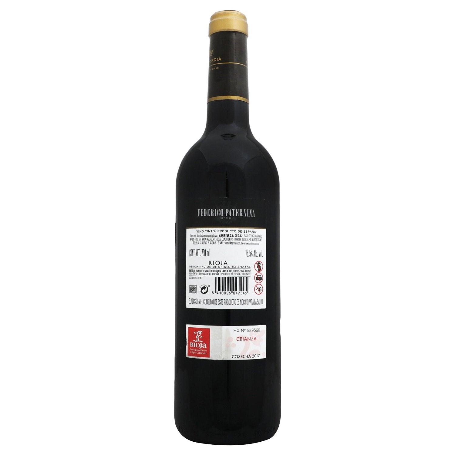 Vino Tinto - Paternina Banda Azul Crianza - 750 ml