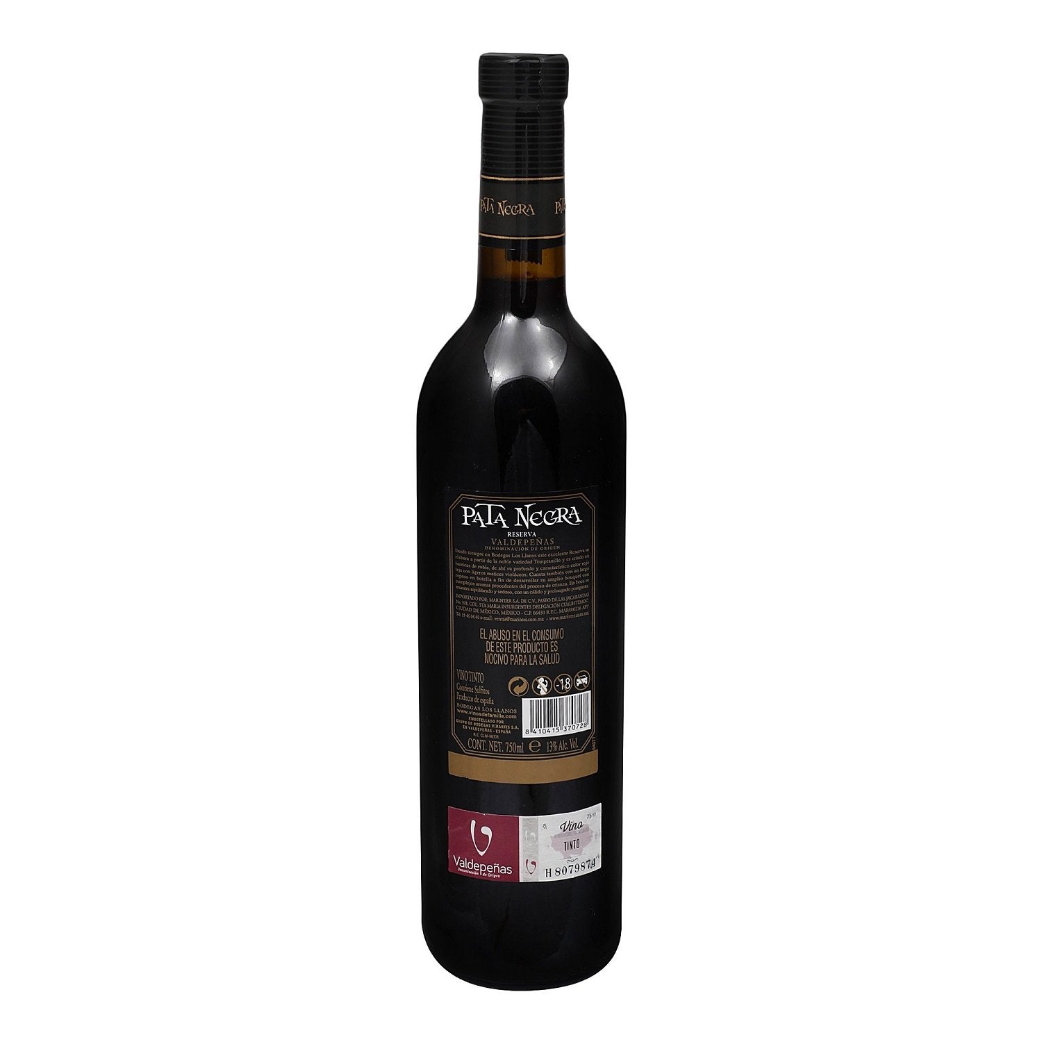Vino Tinto - Pata Negra Valdepeñas Reserva - 750 ml