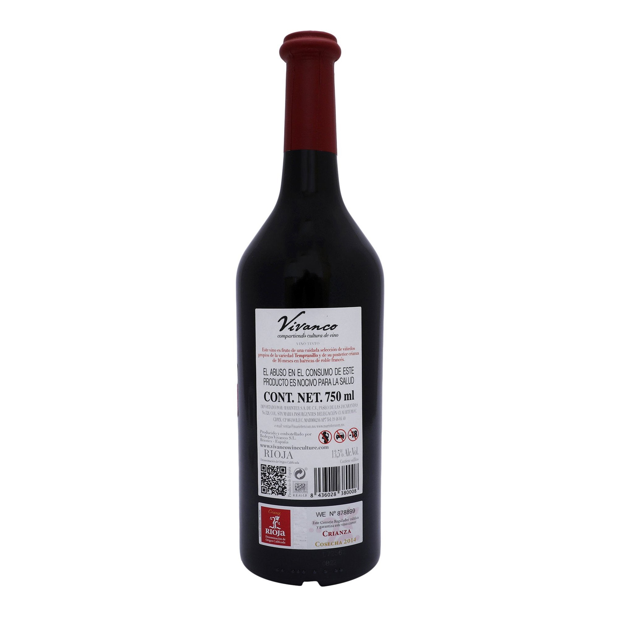 Vino Tinto - Vivanco Crianza - 750 ml